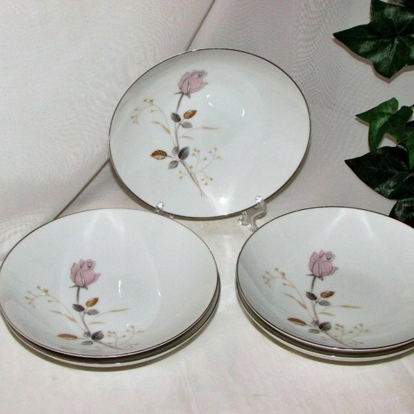 5 Sango Fine China Francine Small Dessert or Berry Bowls Cottagecore Vintage - Picture 1 of 5